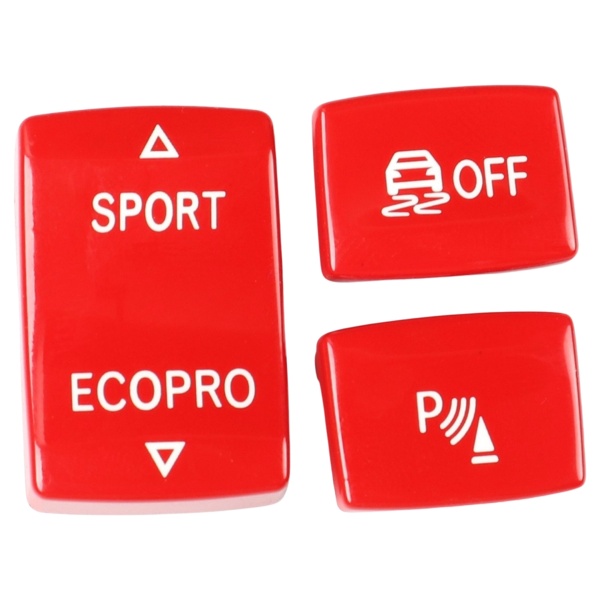 Set Capace Butoane Consola Schimbator Viteze Sport / Ecopro, Off, Pdc Compatibil Bmw Seria 4 F32, F82 2013→ 8063 Rosu